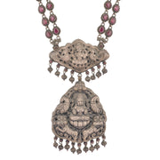 Ruby studded Temple Lakshmi necklace