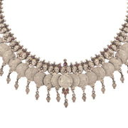 Silver Lakshmi Coin choker necklace