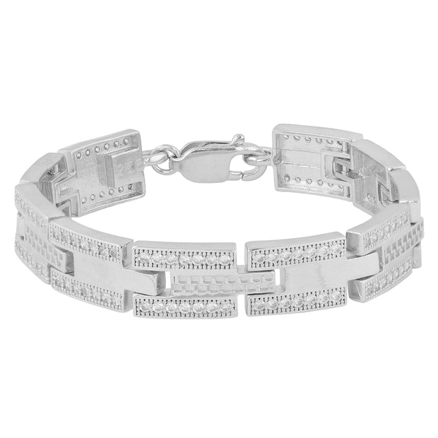 Clara Anti-Tarnish 92.5 Sterling Silver Figaro Bracelet 8.5 inch 20 gm Gift  For Men & Boys : Amazon.in: Jewellery