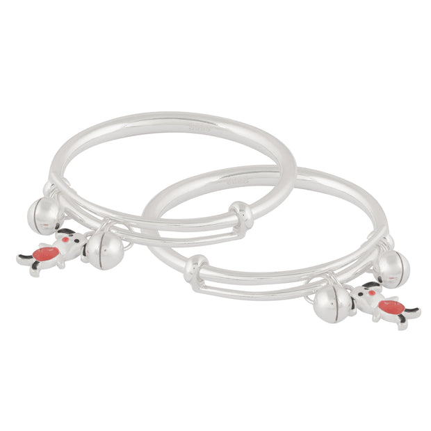 Kids Silver Shiro Charm Adjustable Bracelet