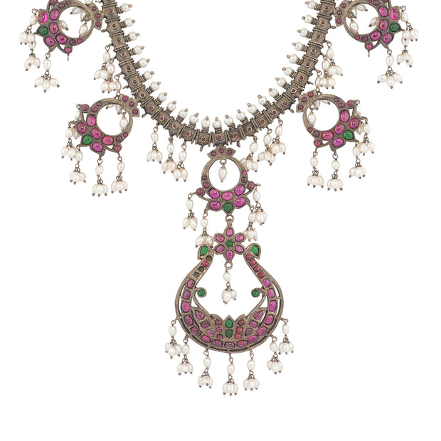 Ruby Multi-pendant guttapusalu necklace